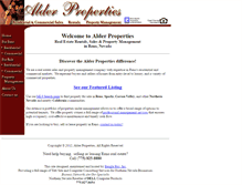 Tablet Screenshot of alderproperties.com